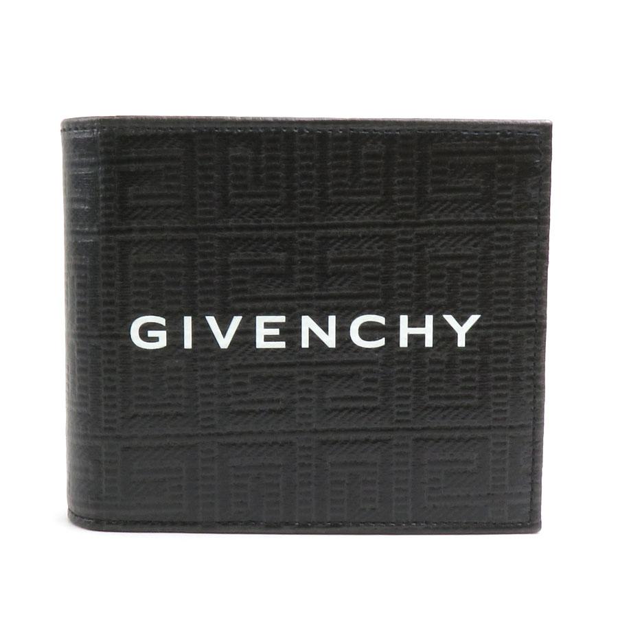 ジバンシィ GIVENCHY 二つ折り財布 レザー ブラック : ブランド