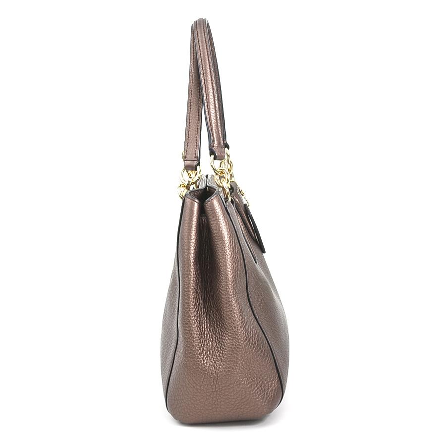 COACH（コーチ） ハンドバッグ ショルダーバッグ レザー メタリック