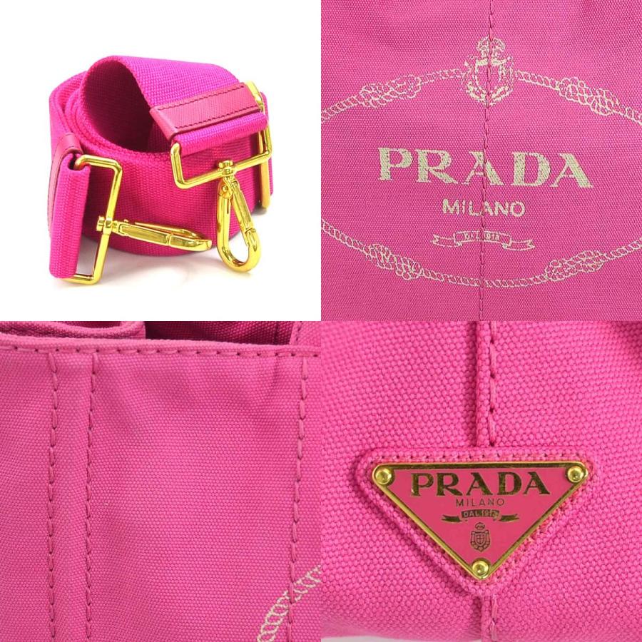 PRADA（プラダ） ハンドバッグ トートバッグ カナパ キャンバス ピンク