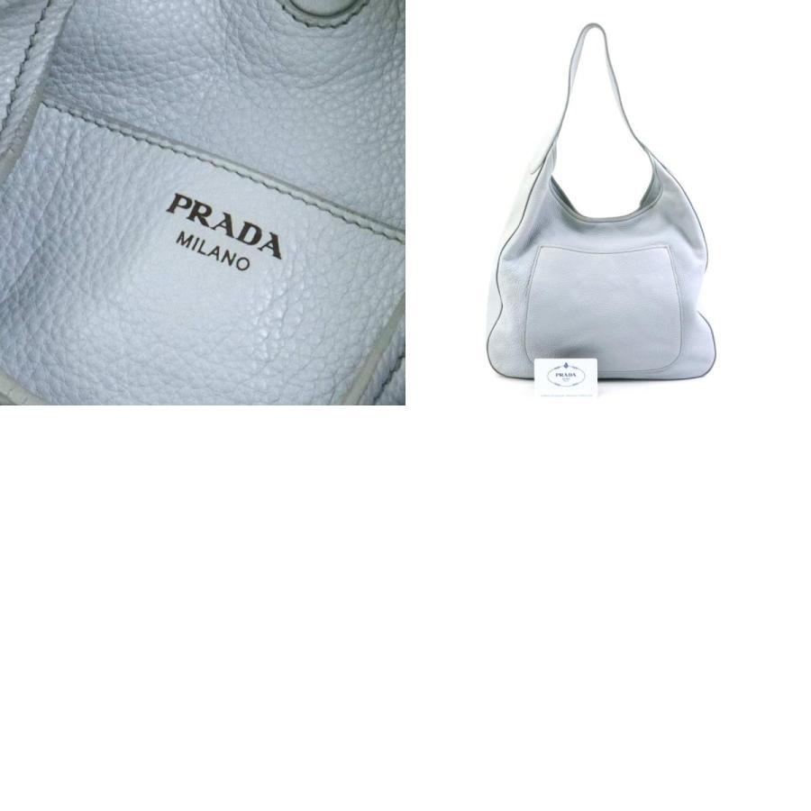 PRADA（プラダ） ハンドバッグ レザー ライトグレー : ブランド