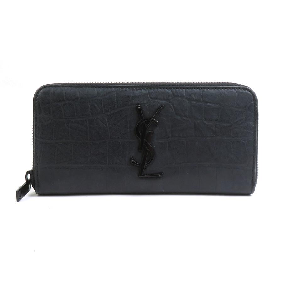 サンローラン SAINT LAURENT ラウンドファスナー長財布 型押し サンローラン SAINT LAURENT ラウンドファスナー長財布 型押し