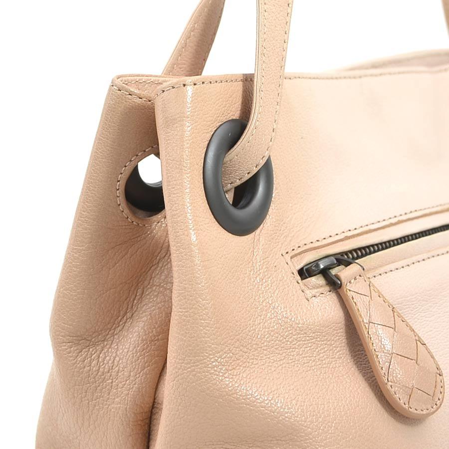 ボッテガヴェネタ BOTTEGAVENETA ハンドバッグ レザー ピンクベージュ