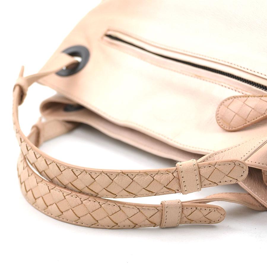 ボッテガヴェネタ BOTTEGAVENETA ハンドバッグ レザー ピンクベージュ
