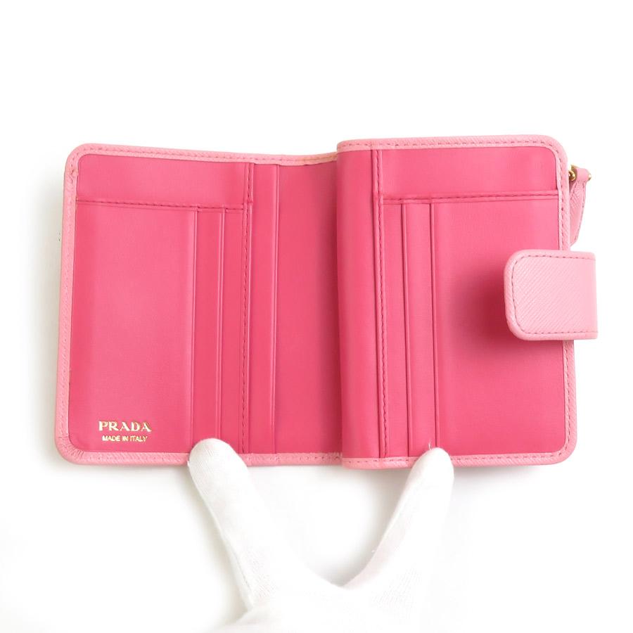 PRADA（プラダ） 二つ折り財布 レザー ピンク : ブランドバリュー