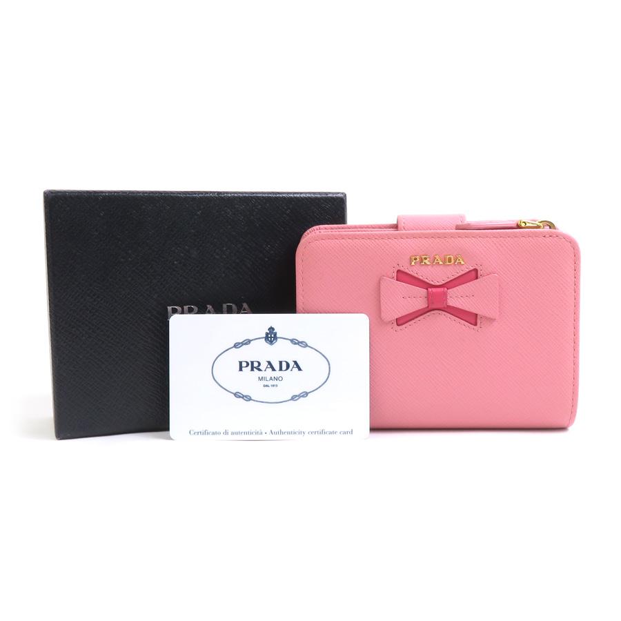 PRADA（プラダ） 二つ折り財布 レザー ピンク : ブランドバリュー