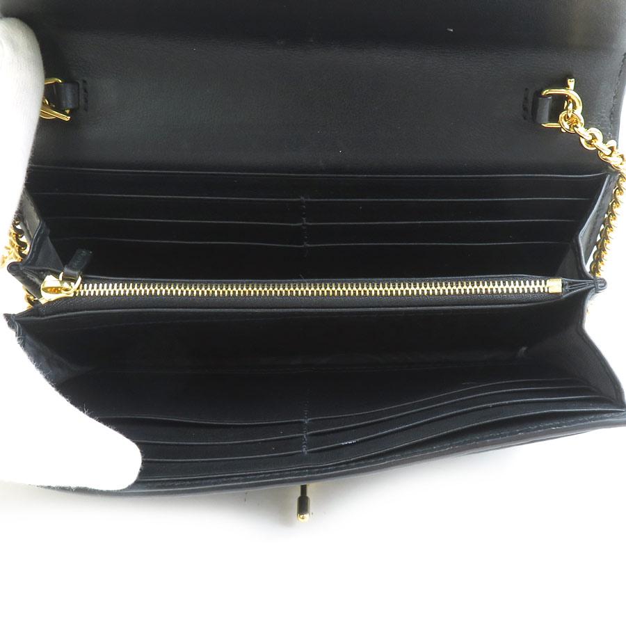 GUCCI（グッチ） 長財布 チェーンウォレット パイソン ブラック
