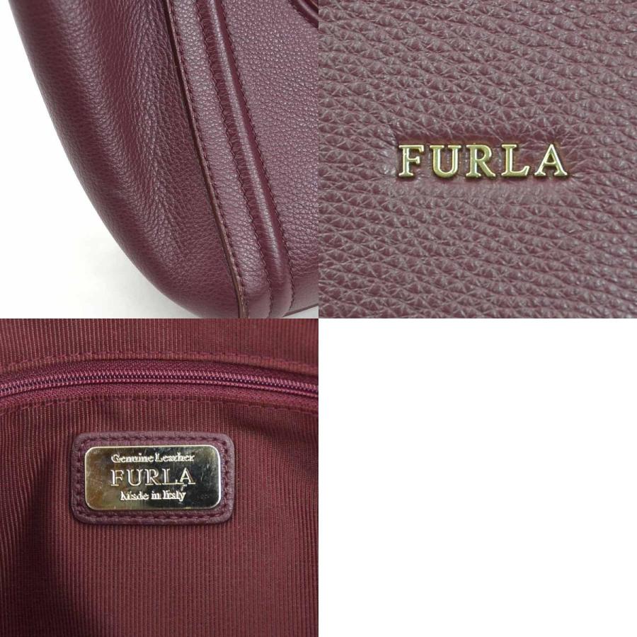 FURLA（フルラ） ハンドバッグ レザー ワインレッド : ブランド