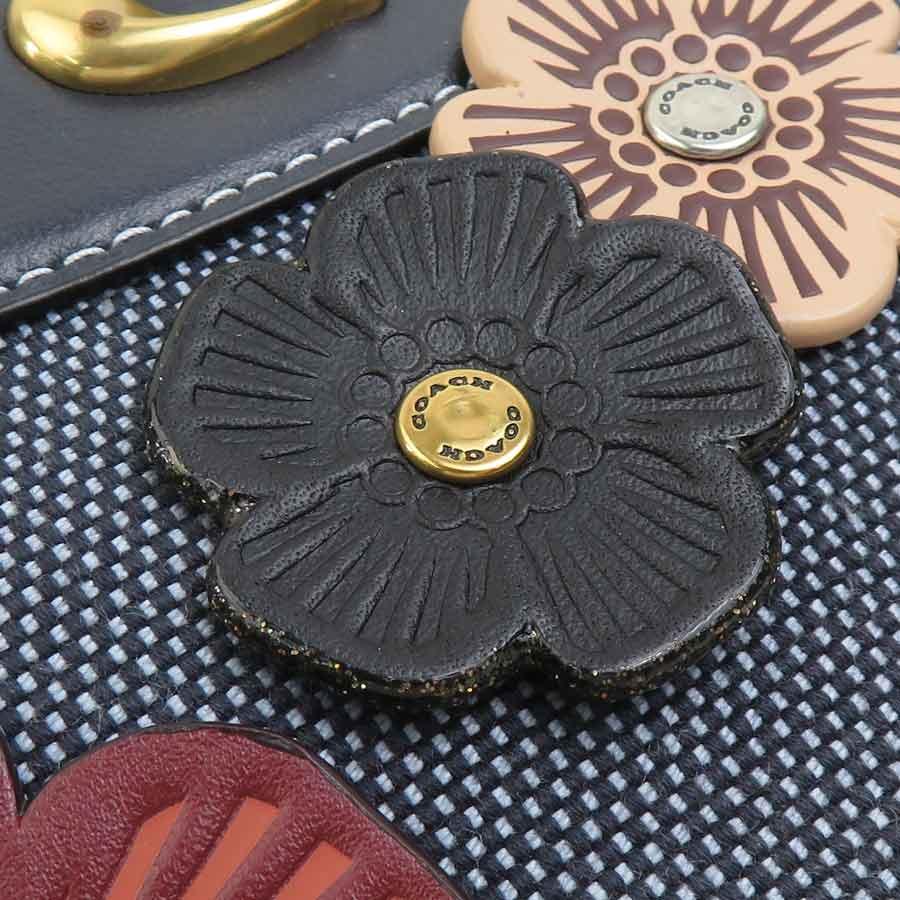 COACH コーチ ショルダーバッグ キャンバス レザー シグネチャー ネイビー COACH（コーチ） ショルダーバッグ キャンバス/レザー ネイビー