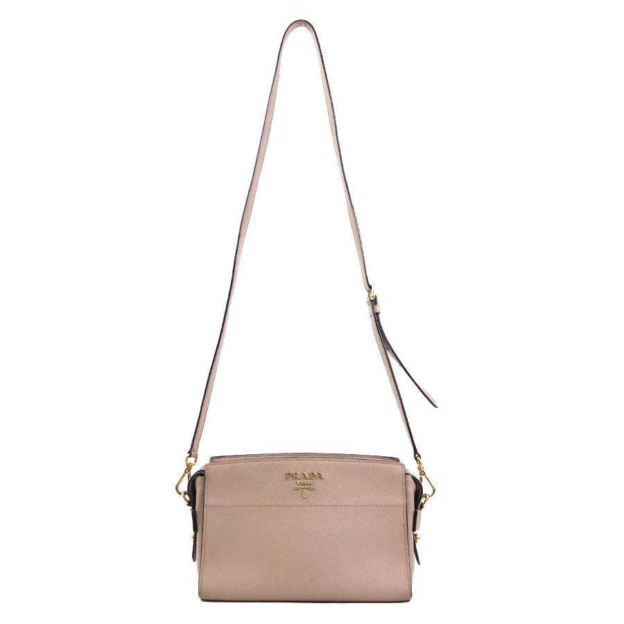 PRADA（プラダ） ショルダーバッグ レザー ピンクベージュ : ブランド
