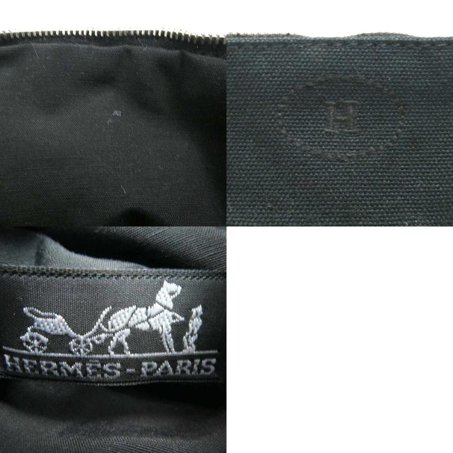 HERMES エルメス ポーチ ボリードポーチ15 キャンバス ブラック  