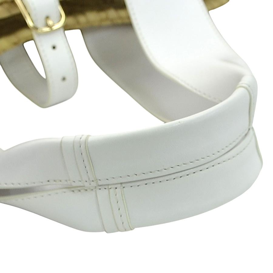 Chloe（クロエ） ハンドバッグ カゴバッグ ストロー/レザー ホワイト