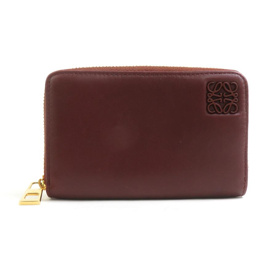 LOEWE（ロエベ） コインケース アナグラム レザー ボルドー