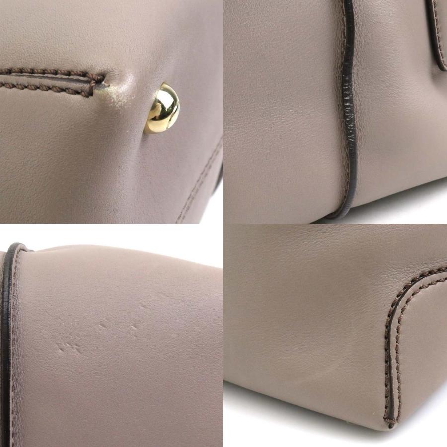トッズ TOD'S ハンドバッグ ショルダーバッグ レザー グレージュ