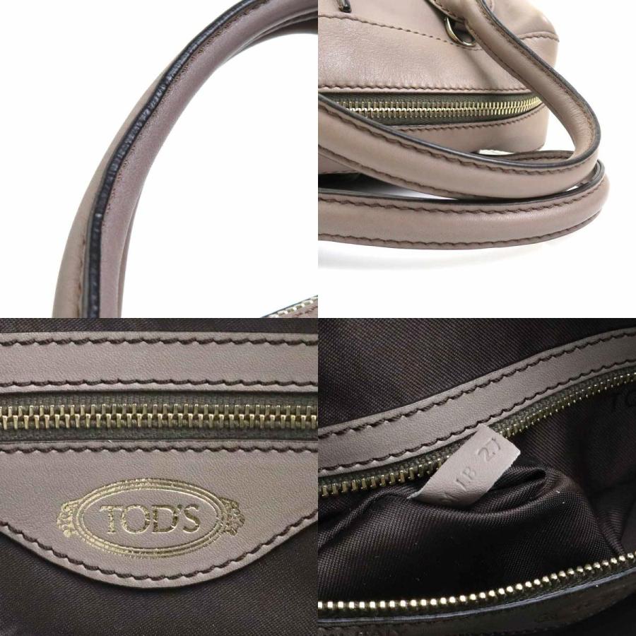 TOD'S トッズ ショルダーバッグ 本革 グレージュ トッズ TOD'S ハンドバッグ ショルダーバッグ レザー グレージュ