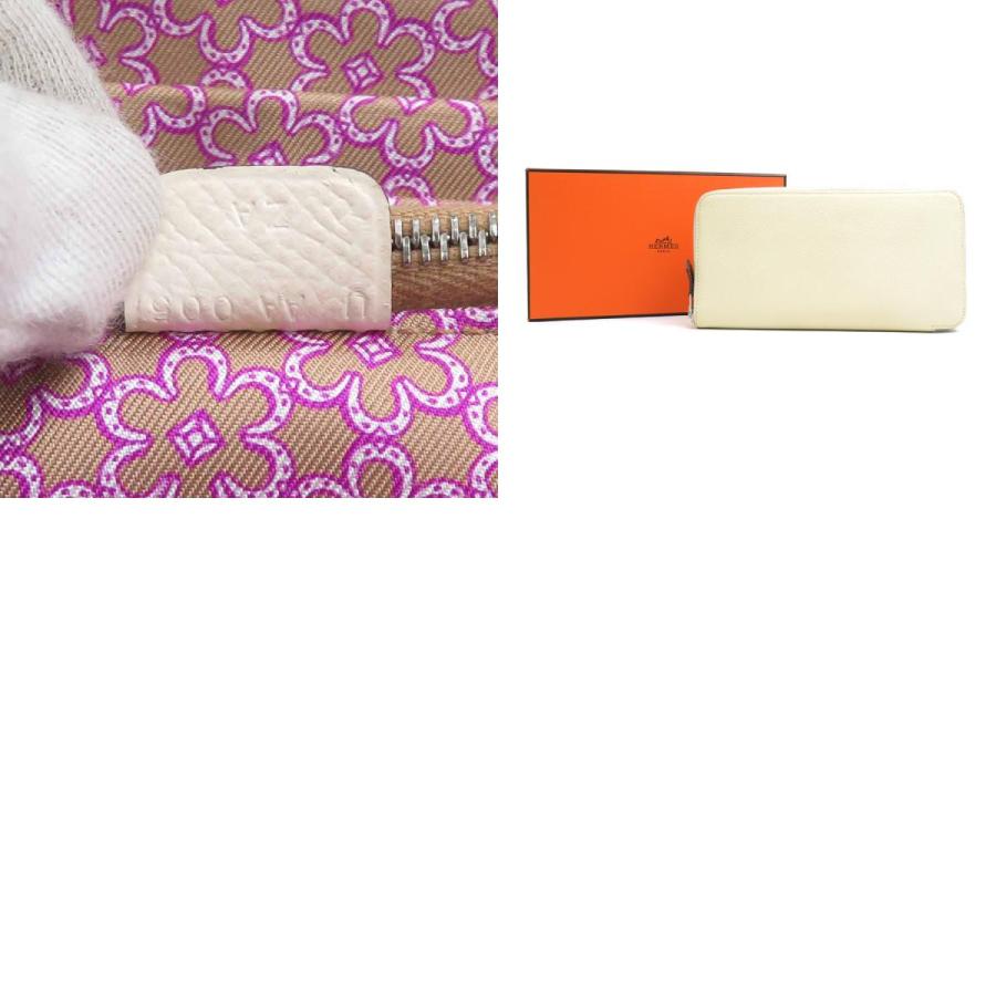 HERMES エルメス ラウンドファスナー長財布 アザップロング シルクイン  