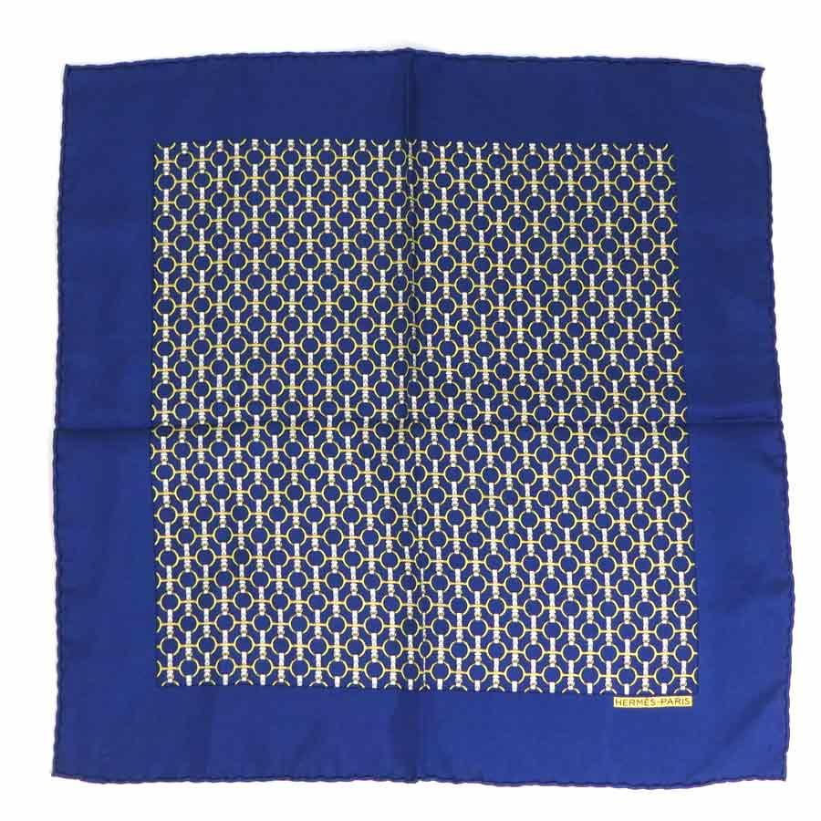 エルメス シルクハンカチ 青色 HERMES（エルメス） ハンカチ シルク ブルー : ブランドバリュー