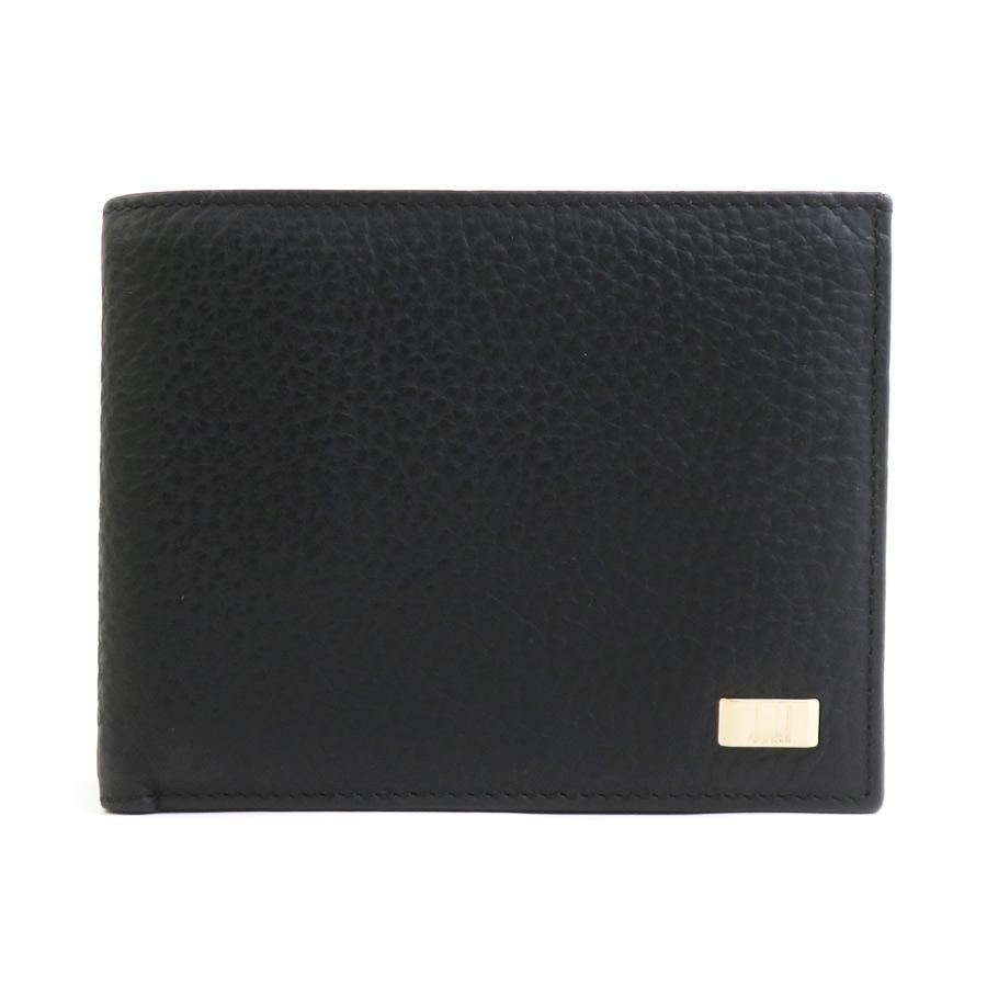 dunhill ブラックレザー 二つ折り財布 dunhill（ダンヒル） 二つ折り財布 レザー ブラック : ブランド