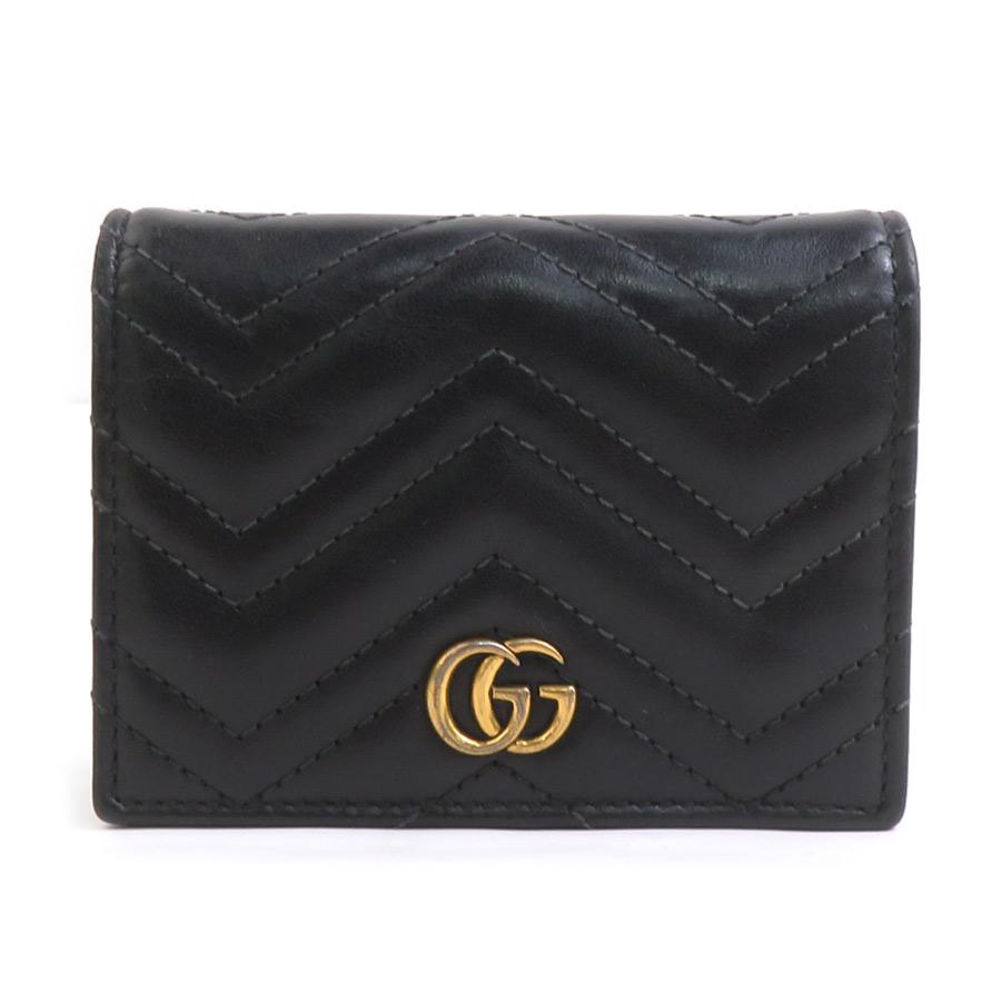 GUCCI（グッチ） 二つ折り財布 レザー ブラック : ブランドバリュー