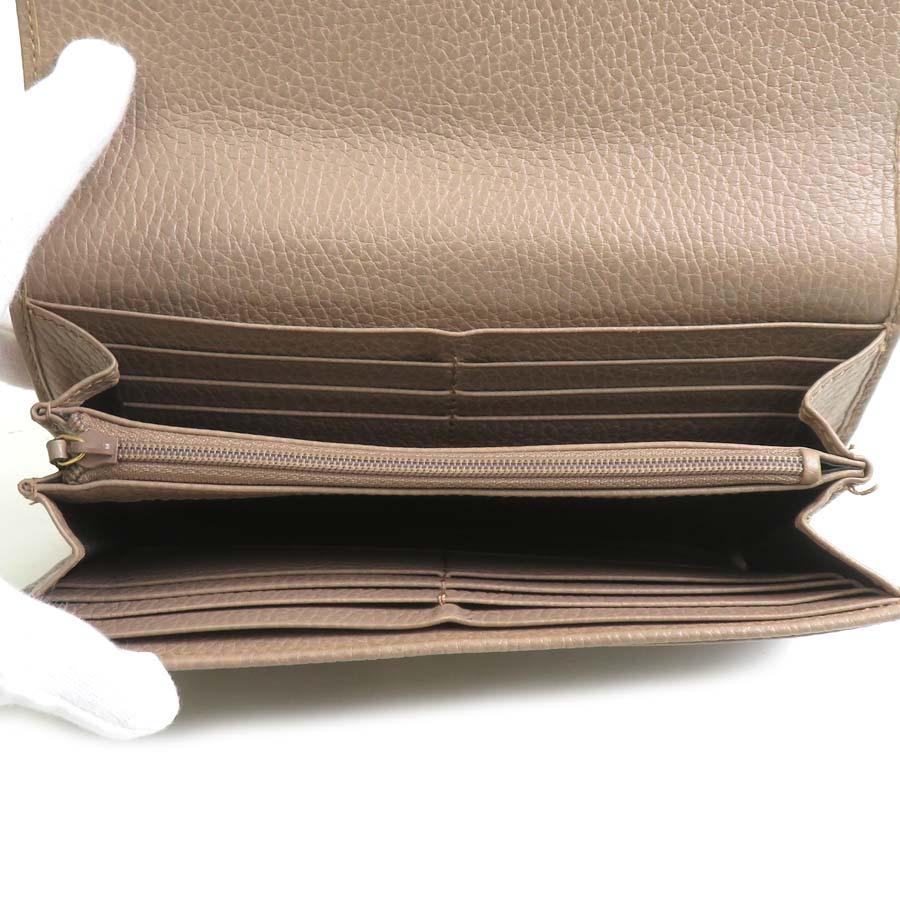GUCCI（グッチ） 長財布 レザー ベージュ : ブランドバリュー - 通販