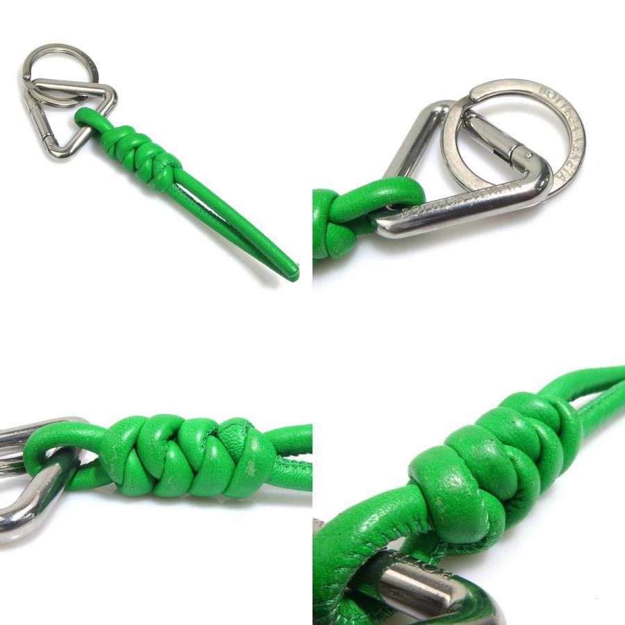 極美品✨BOTTEGA VENETA キーリング　カーキ　レザー 直営店買付】ボッテガヴェネタ☆レザー キーリング☆651052 (BOTTEGA