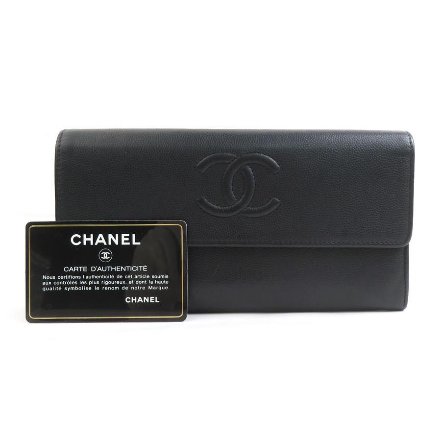 CHANEL（シャネル） 長財布 レザー ブラック : ブランドバリュー