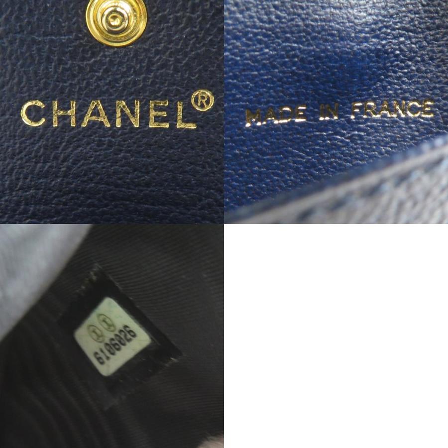 CHANEL（シャネル） 三つ折り財布 レザー ネイビー : ブランドバリュー
