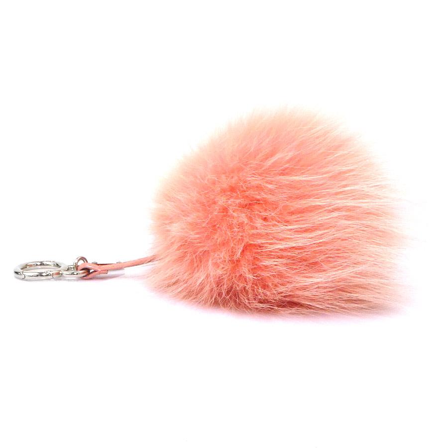 FENDI（フェンディ） チャーム ファー/レザー サーモンピンク