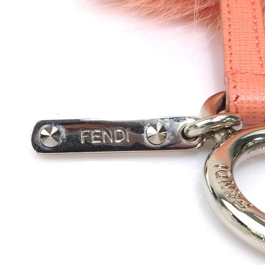FENDI（フェンディ） チャーム ファー/レザー サーモンピンク
