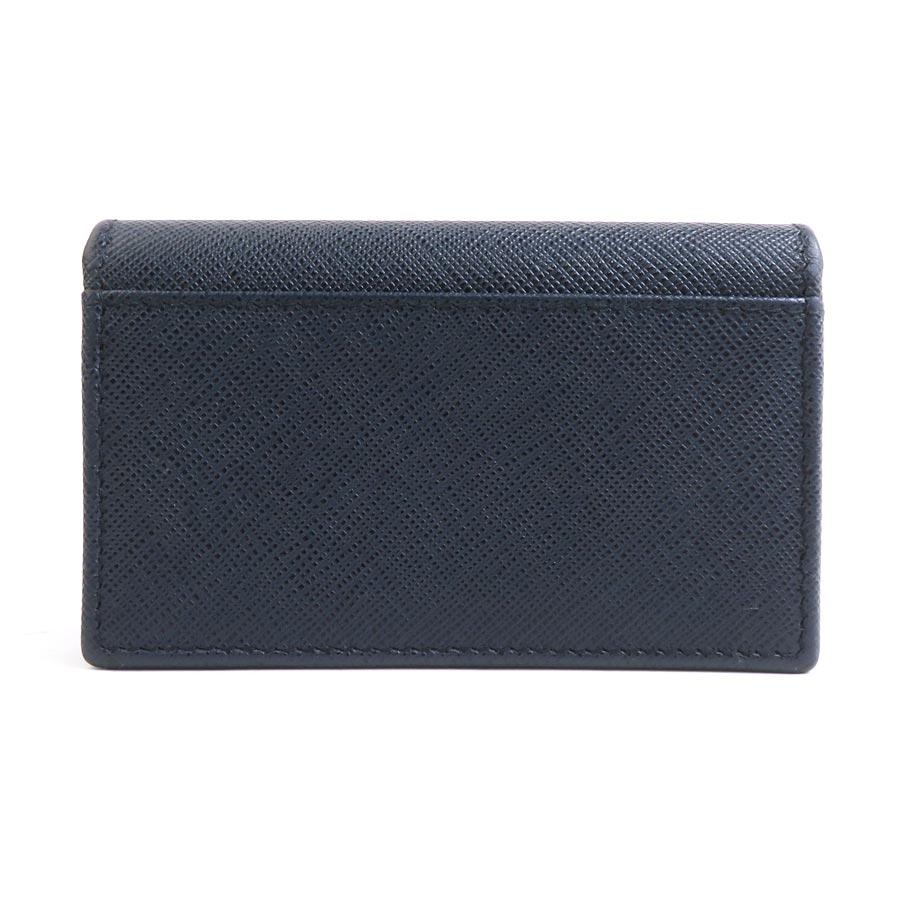 PRADA（プラダ） カードケース 名刺入れ レザー ネイビー : ブランド