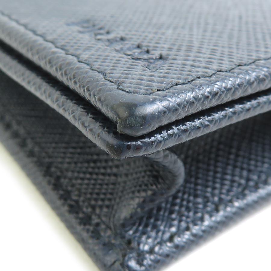 PRADA（プラダ） カードケース 名刺入れ レザー ネイビー : ブランド