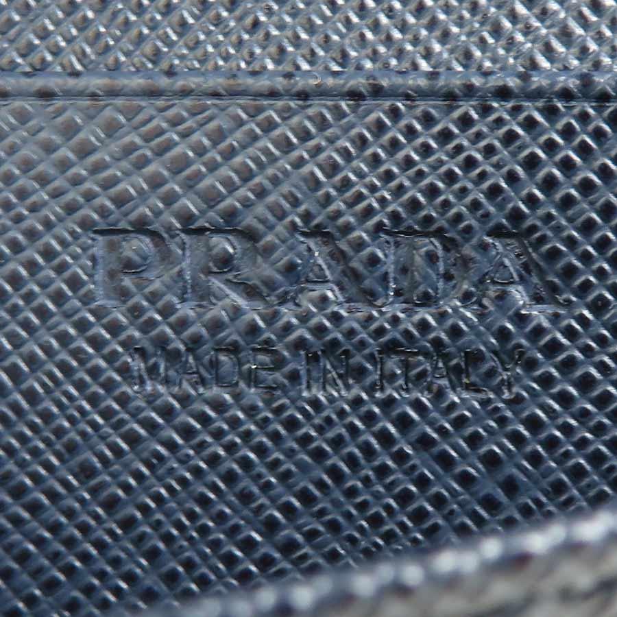 PRADA（プラダ） カードケース 名刺入れ レザー ネイビー : ブランド