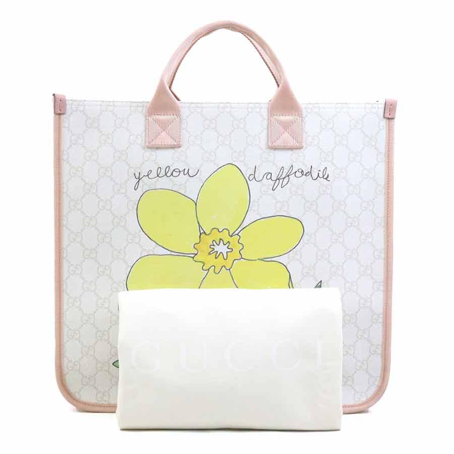 GUCCI（グッチ） ハンドバッグ GGスプリームキャンバス ホワイト
