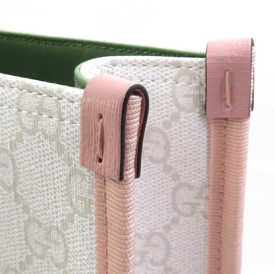 GUCCI（グッチ） ハンドバッグ GGスプリームキャンバス ホワイト
