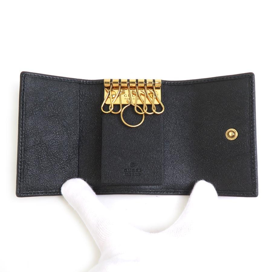 GUCCI（グッチ） キーケース バンブー レザー ブラック : ブランド