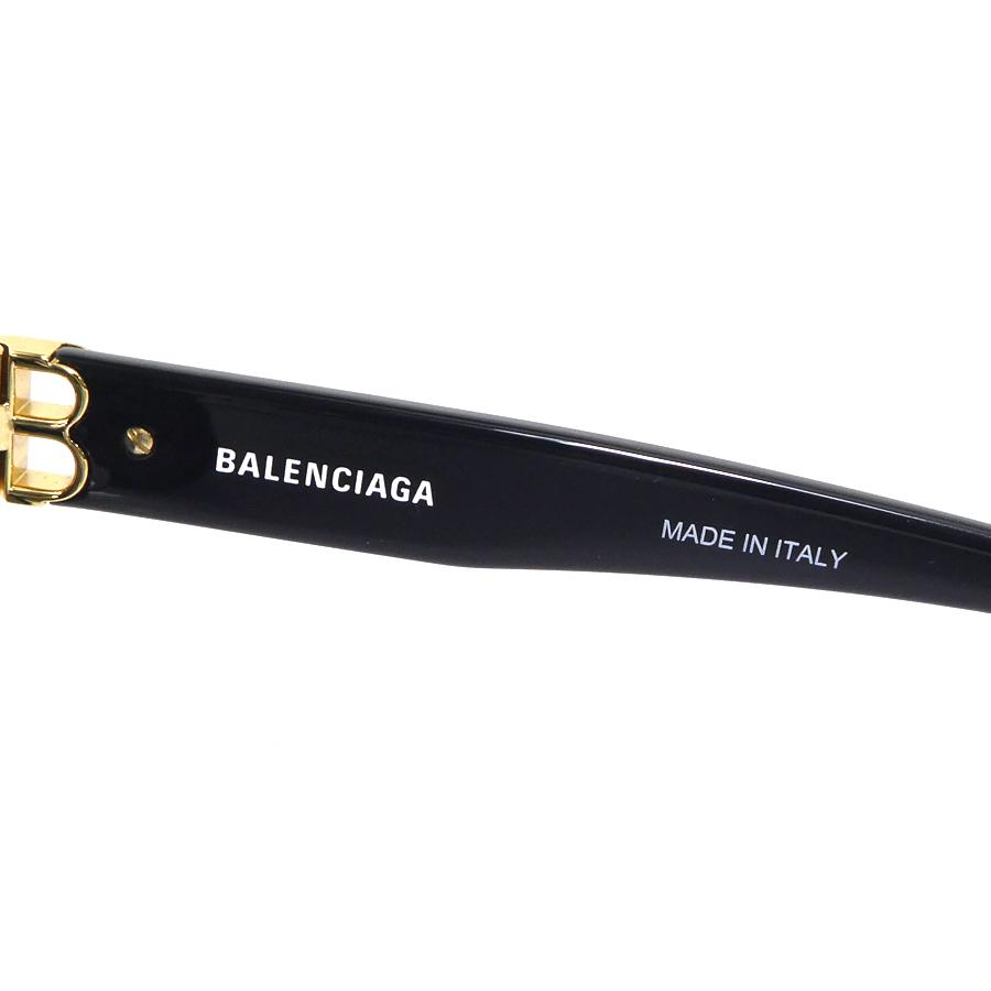 バレンシアガ BALENCIAGA サングラス プラスチック ブラック_4