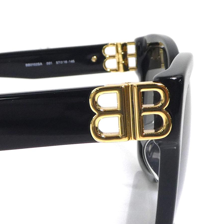 バレンシアガ BALENCIAGA サングラス プラスチック ブラック_7