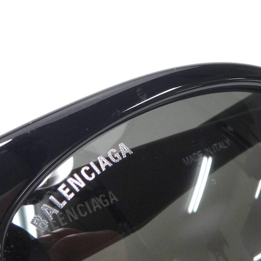 バレンシアガ BALENCIAGA サングラス プラスチック ブラック_8