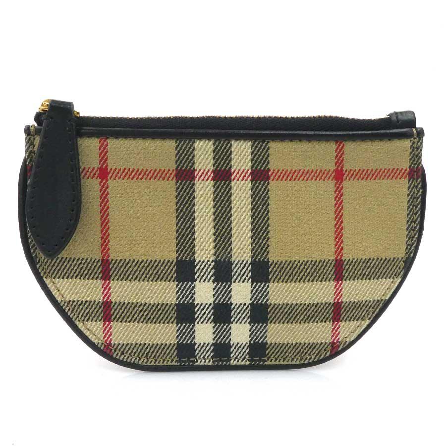 BURBERRY（バーバリー） コインケース キャンバス ベージュ×ブラック