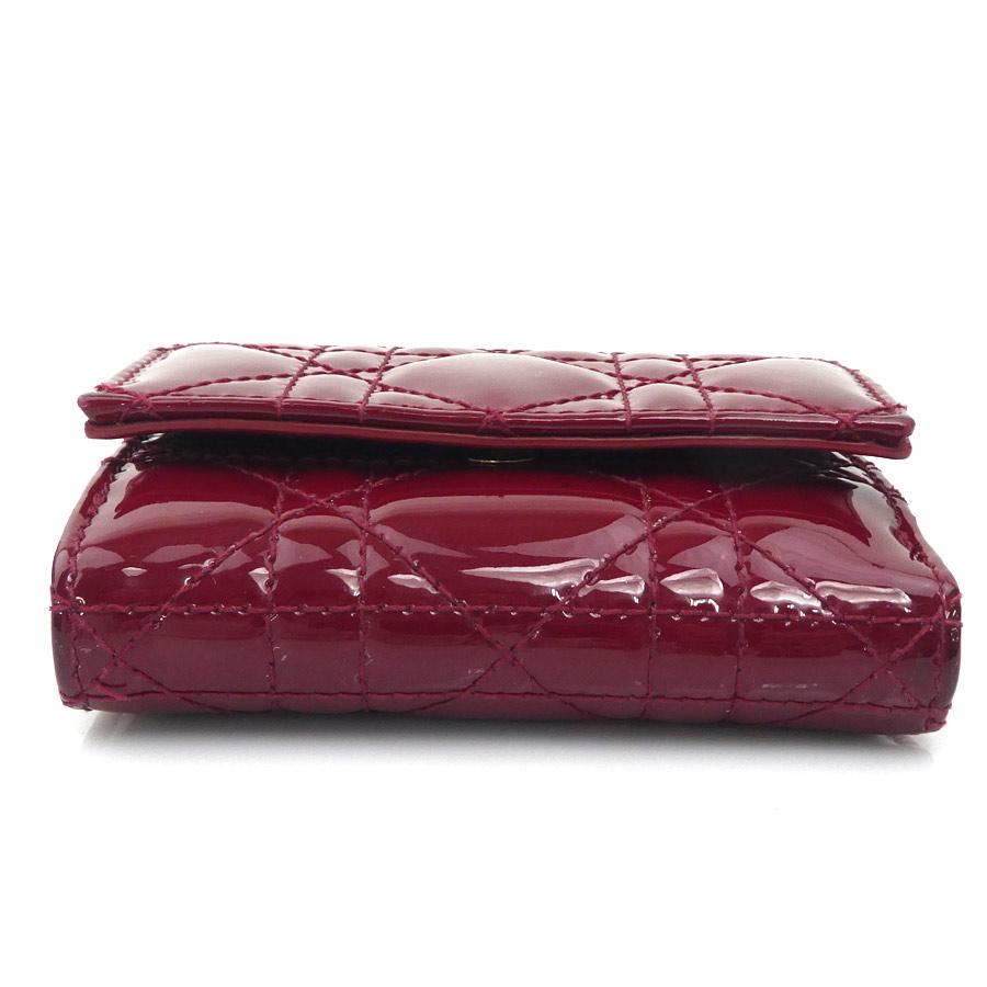 クリスチャンディオール Christian Dior 三つ折り財布 パテントレザー