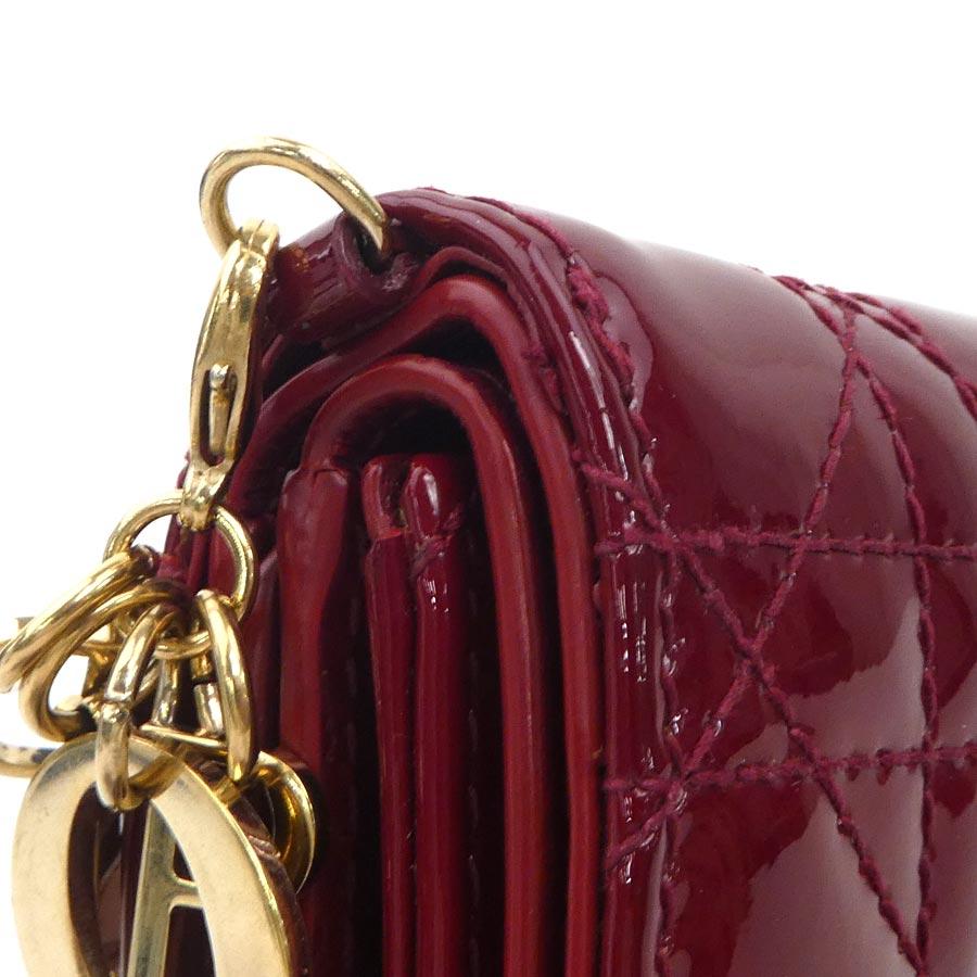 クリスチャンディオール Christian Dior 三つ折り財布 パテントレザー