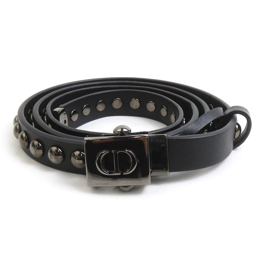クリスチャンディオール Christian Dior ベルト レザー/メタル ブラック ユニセックス 送料無料【中古】 r11060g クリスチャンディオール Christian Dior ベルト レザー/メタル