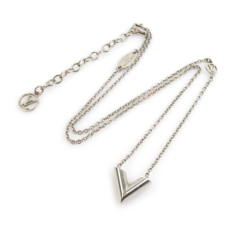 Louis Vuitton シルバー V字型ネックレス Louis Vuitton シルバー V字型ネックレス ネックレス・エセンシャル V