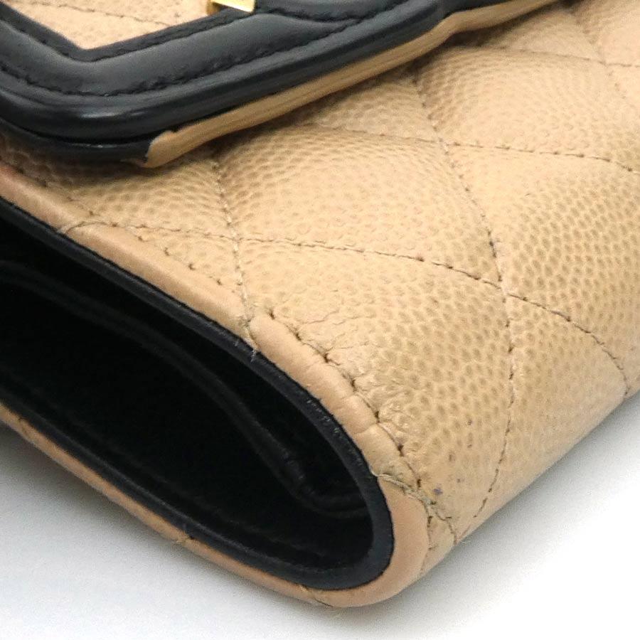 CHANEL（シャネル） 三つ折り財布 CCフィリグリー キャビアスキン