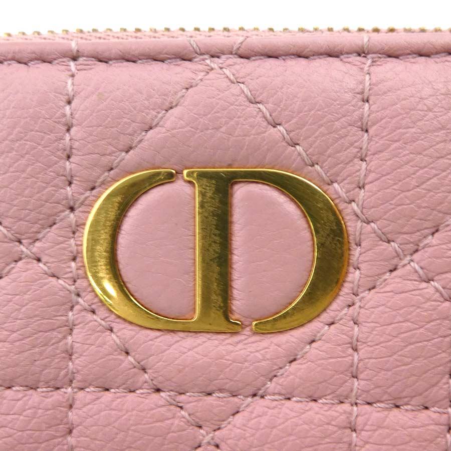 クリスチャンディオール Christian Dior 二つ折り財布 カロ ラムスキン