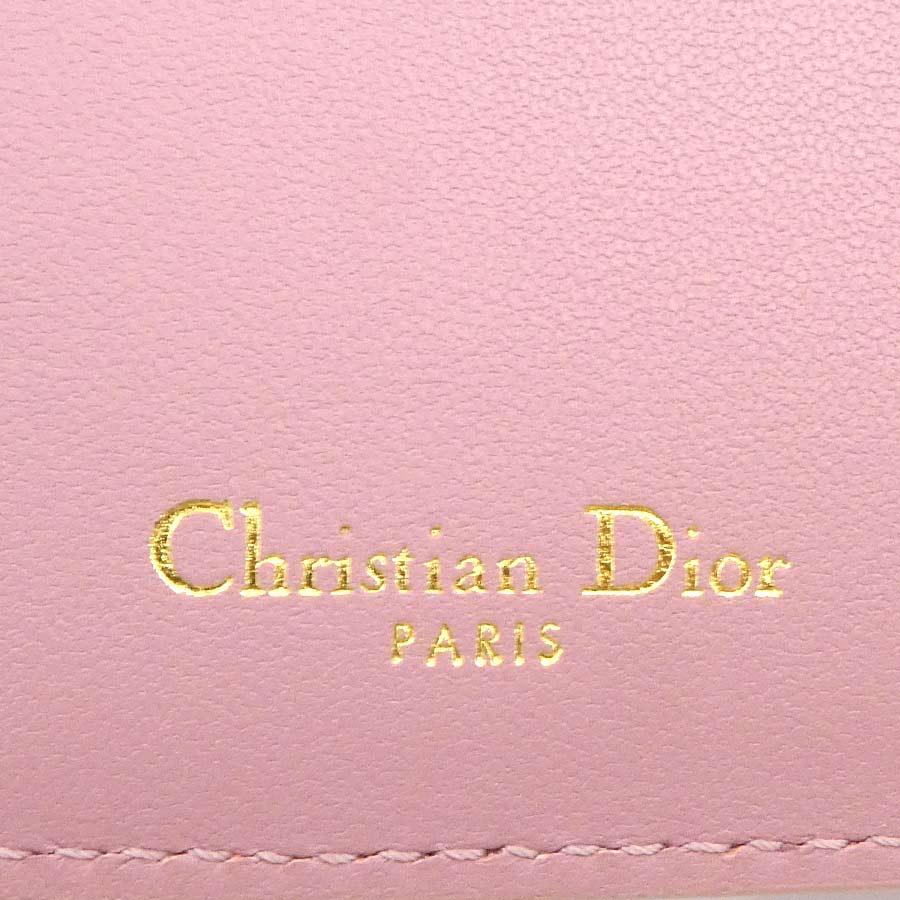クリスチャンディオール Christian Dior 二つ折り財布 カロ ラムスキン