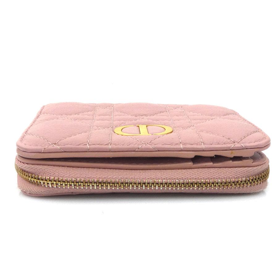 クリスチャンディオール Christian Dior 二つ折り財布 カロ ラムスキン