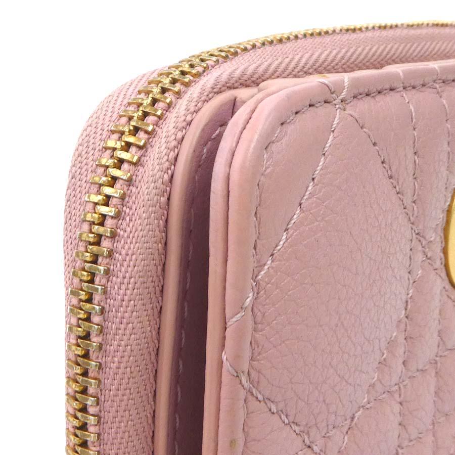 クリスチャンディオール Christian Dior 二つ折り財布 カロ ラムスキン