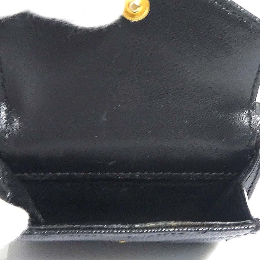 サンローラン SAINT LAURENT 三つ折り財布 レザー ブラック : ブランド