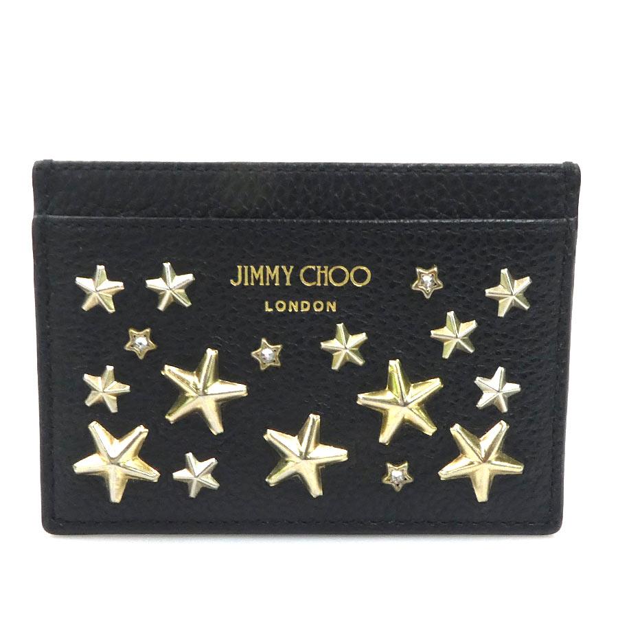 ジミーチュウ JIMMY CHOO カードケース レザー ブラック : ブランド