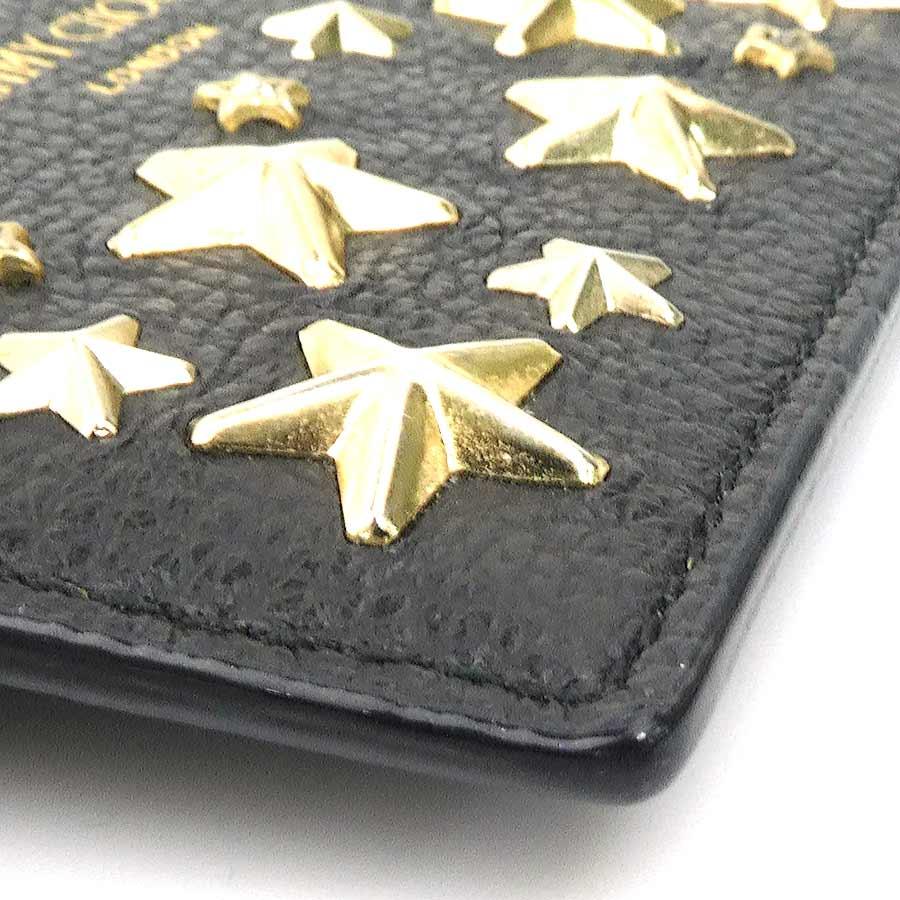 ジミーチュウ JIMMY CHOO カードケース レザー ブラック : ブランド